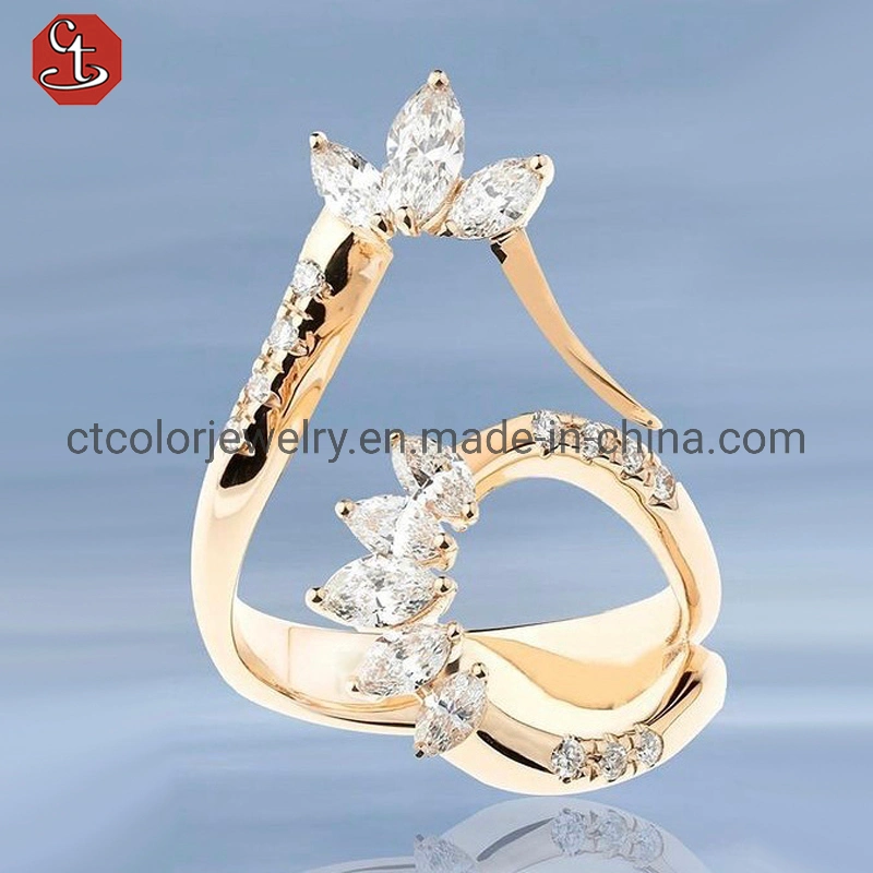 Fashion jewelry ring temperament animal style swan blue zircon jewelry ring
