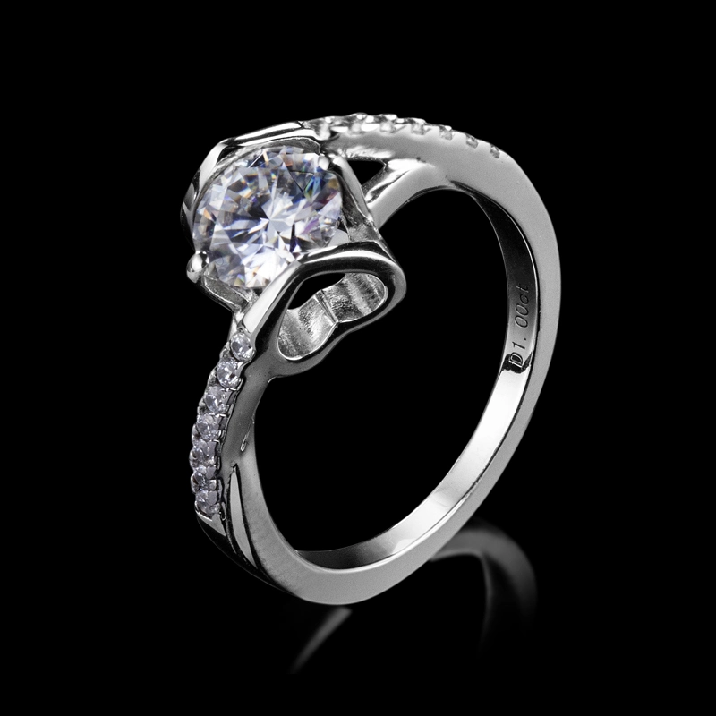 Lab Grown Diamond Igi/Gia Design Customize Rose Gold Platinum Engagement Wedding Ring Silver Rings Custom Jewellery